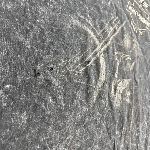 VTG Harley Davidson Shirt Paradise Portland Oregon Distressed Mens L Gray Fade - Picture 4 of 8